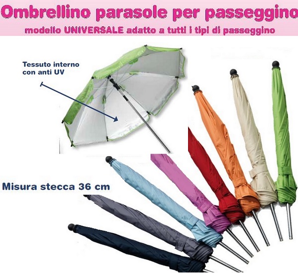 Ombrellino Passeggino Carrozzina Parasole Universale willy & co