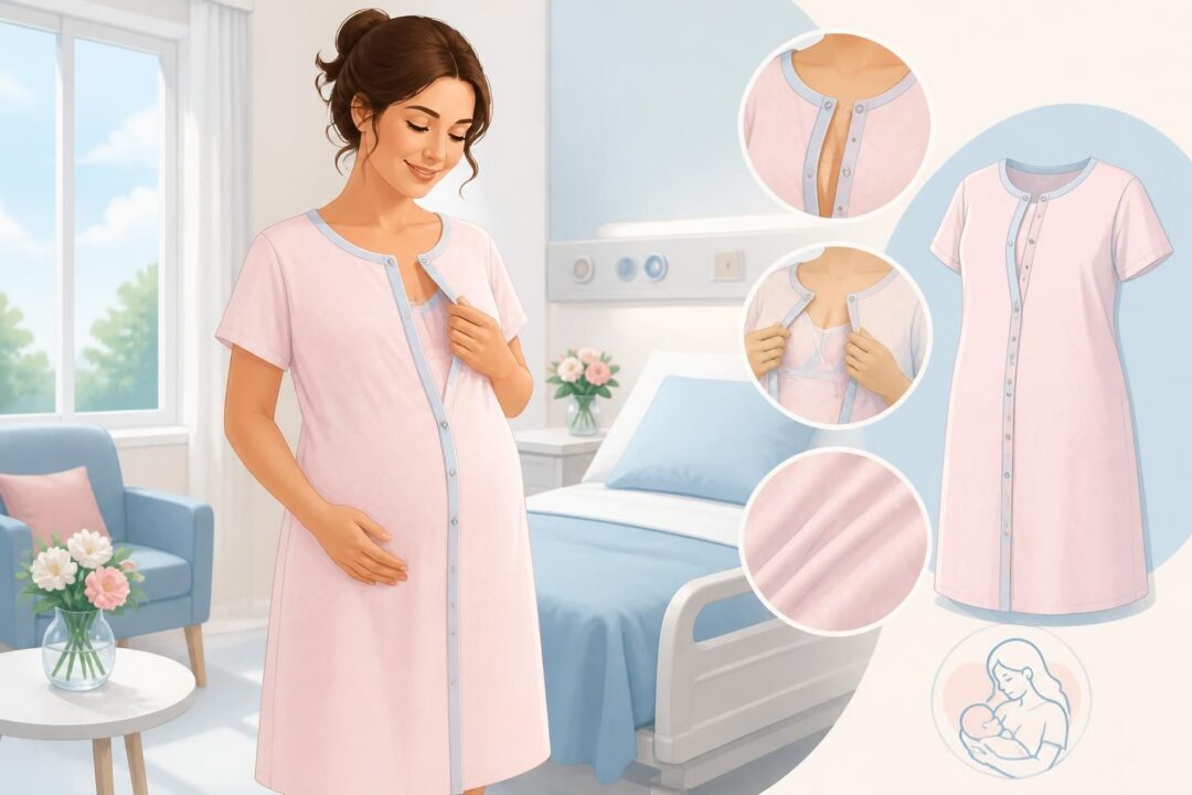scopri come scegliere la camicia da notte ideale per il parto e la clinica, con modelli aperti davanti e premaman per comfort e praticità.
