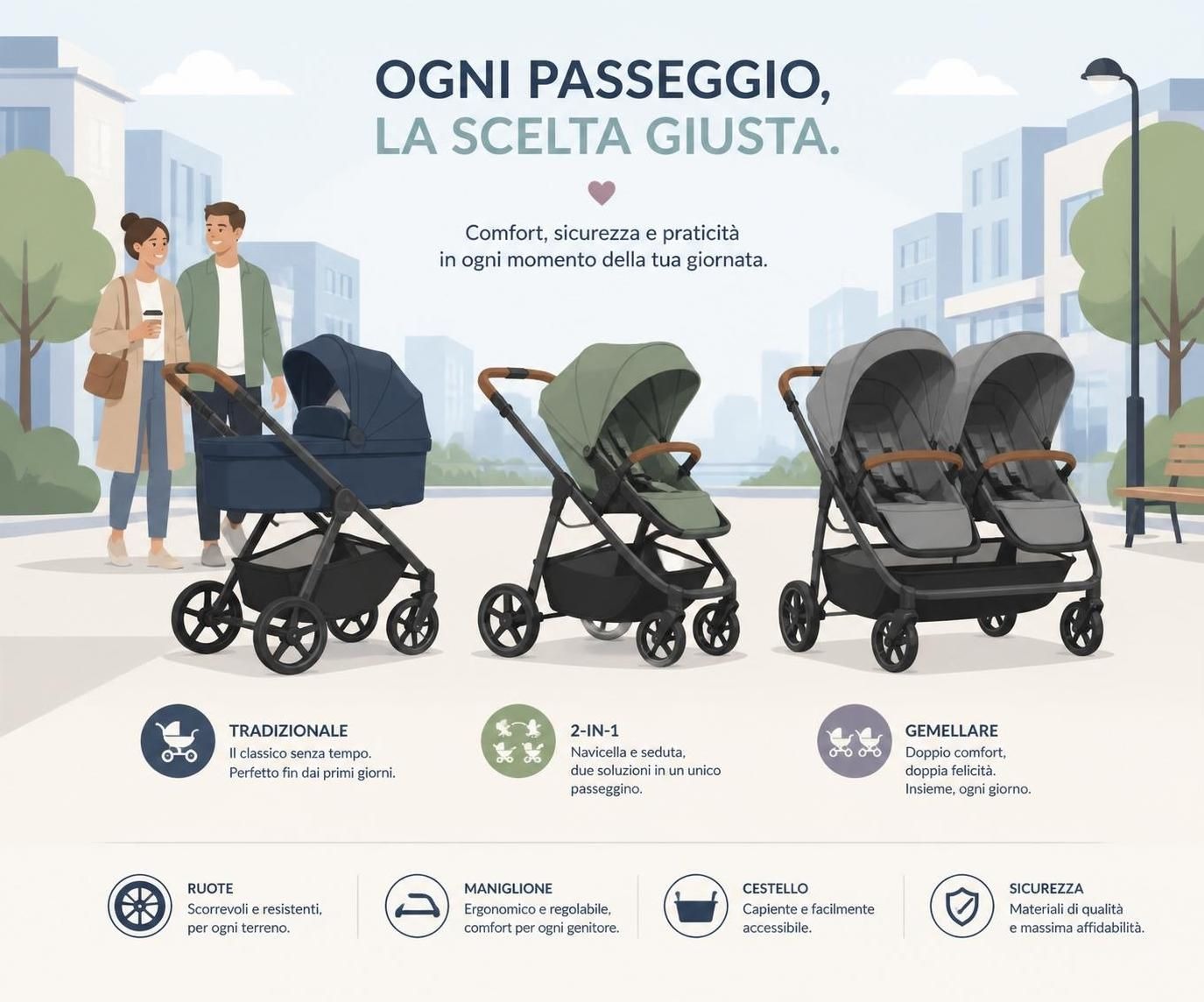 scopri come scegliere il passeggino giusto con la nostra guida definitiva dedicata ai neo-genitori, per assicurare comfort e sicurezza al tuo bambino fin dal primo giorno.
