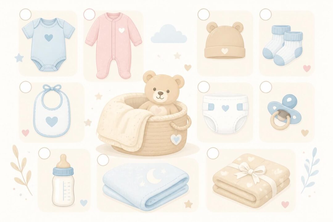 scopri la checklist completa del corredino nascita: tutto ciò che serve davvero per il neonato, dagli essenziali agli accessori indispensabili per un'accoglienza perfetta.