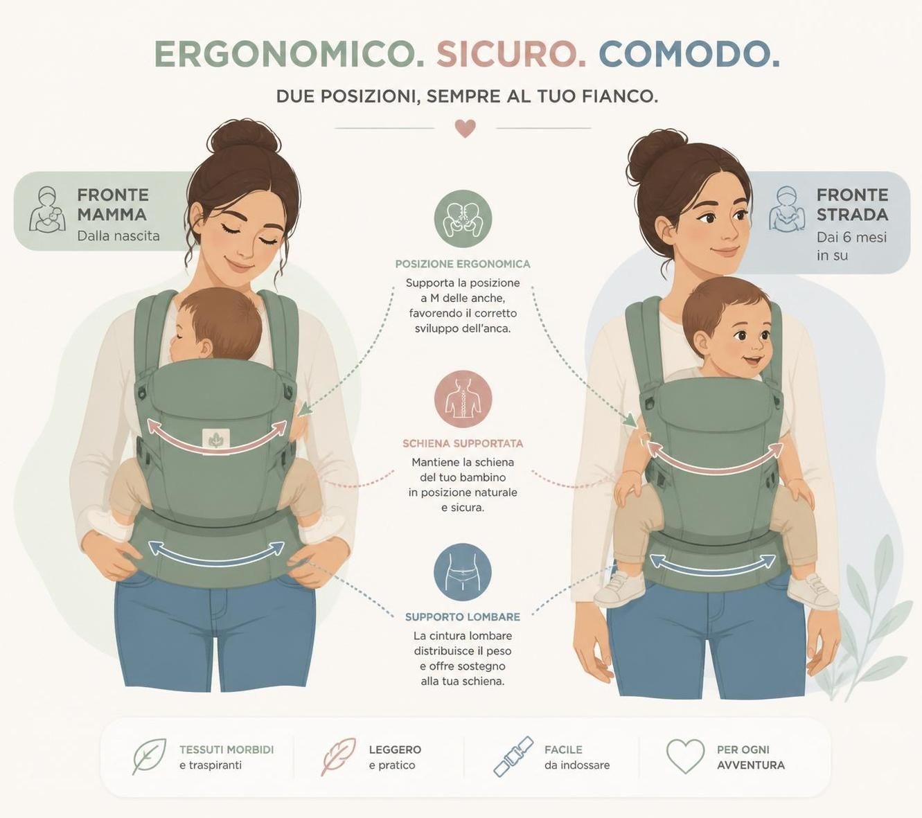 marsupio porta bebè fronte mamma e fronte strada: guida completa all'uso ergonomico per il massimo comfort e sicurezza del tuo bambino.
