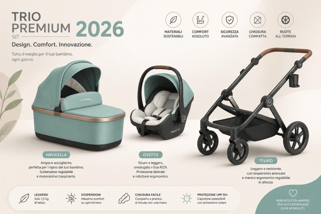 passeggino trio: guida completa alla scelta nel 2026, con consigli su navicella, ovetto e telaio per garantire comfort e sicurezza al tuo bambino.